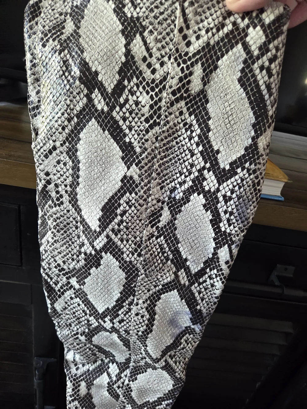 Bamboo Womens Snakeskin Over-the-Knee Boots Size 9